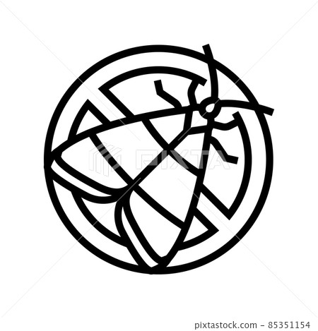 moth control line icon vector illustration 85351154