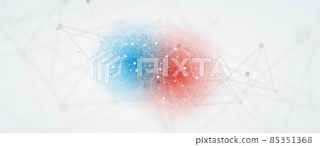 Quantum processing. Deep learning artificial intelligence. Future new technology for business or science presentation Quantum processing. Deep learning artificial intelligence. Future new technology for business or science presentation 85351368