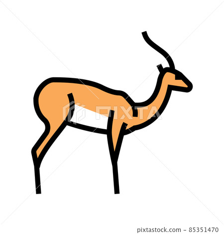 antelope wild animal color icon vector illustration antelope wild animal color icon vector illustration 85351470