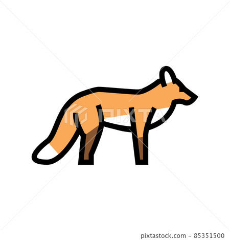 fox wild animal color icon vector illustration fox wild animal color icon vector illustration 85351500