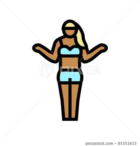 tanned woman color icon vector illustration 85351633