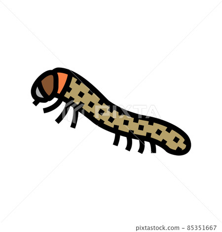 hatchlings silkworm color icon vector illustration hatchlings silkworm color icon vector illustration 85351667