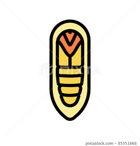 pupa cocoon silkworm color icon vector illustration pupa cocoon silkworm color icon vector illustration 85351668