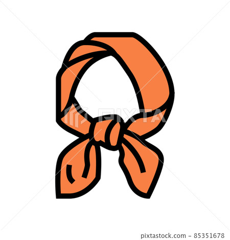 neck scarf silk color icon vector illustration neck scarf silk color icon vector illustration 85351678