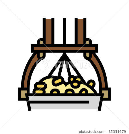 silk reeling color icon vector illustration silk reeling color icon vector illustration 85351679
