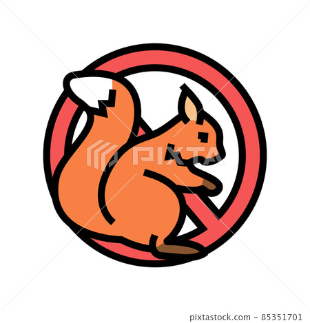 squirrel control color icon vector illustration 85351701