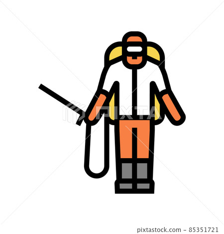 sprayer man color icon vector illustration 85351721