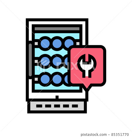 wine cooler repair color icon vector illustration 85351770