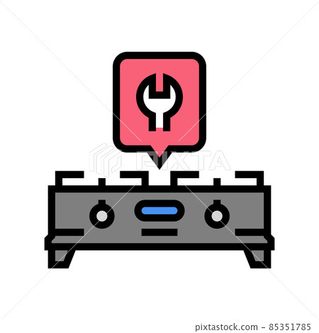 stove kitchen repair color icon vector illustration stove kitchen repair color icon vector illustration 85351785
