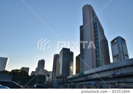 冬夜的汐留 JCT 附近 85351804
