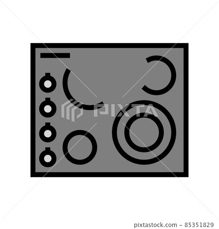 electric cooktop color icon vector illustration 85351829