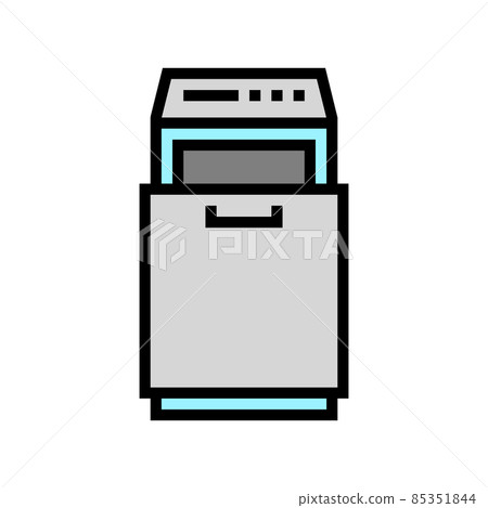 trash compactor color icon vector illustration 85351844