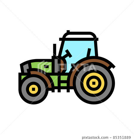 tractor farm transport color icon vector illustration 85351889