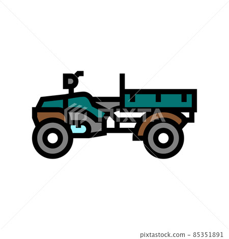atv farm transport color icon vector illustration - Stock Illustration ...