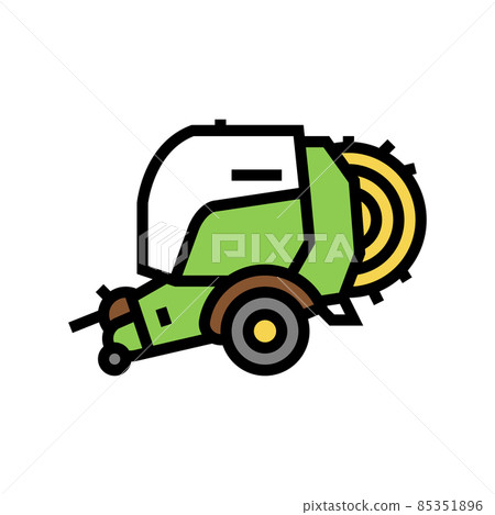 baler farm tool color icon vector illustration 85351896