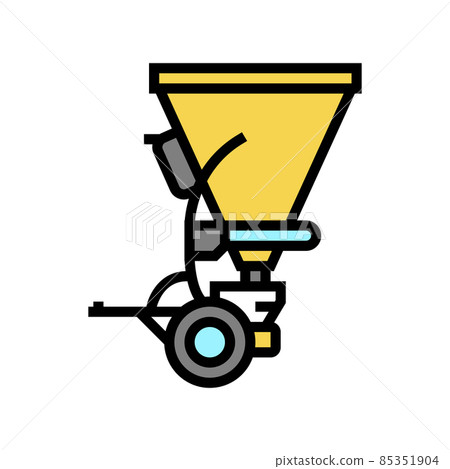 broadcast seeder farm equipment color icon vector illustration broadcast seeder farm equipment color icon vector illustration 85351904
