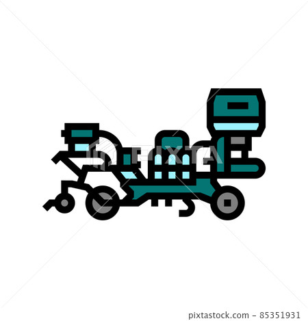 plastic mulch layer farm equipment color icon vector illustration plastic mulch layer farm equipment color icon vector illustration 85351931