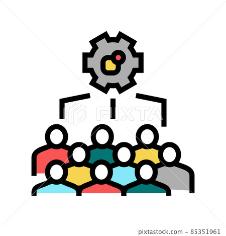hr work color icon vector illustration hr work color icon vector illustration 85351961