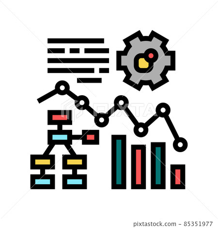 planning strategy erp color icon vector illustration planning strategy erp color icon vector illustration 85351977