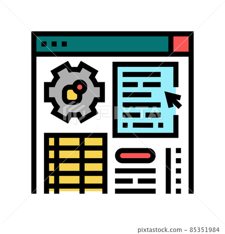 Erb Application Icon application erp color icon vector illustration - Stock Illustration ...