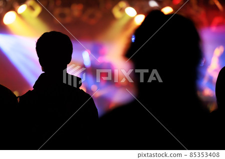 Fans cheering at the live house 85353408