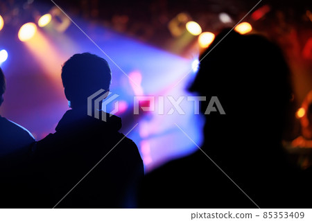 Fans cheering at the live house 85353409