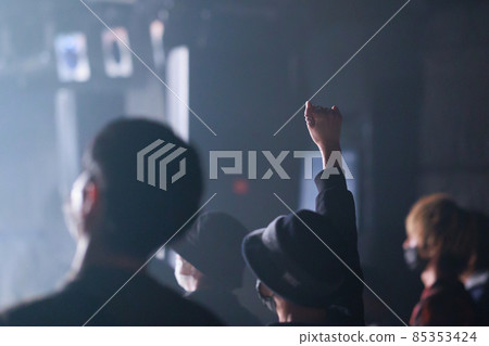 Fans cheering at the live house 85353424