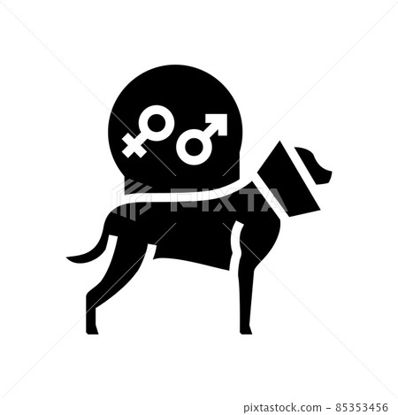 spaying and neutering pet glyph icon vector illustration 85353456
