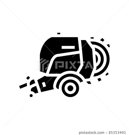 baler farm tool glyph icon vector illustration baler farm tool glyph icon vector illustration 85353491