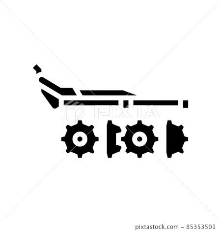 harrow farm equipment glyph icon vector illustration 85353501
