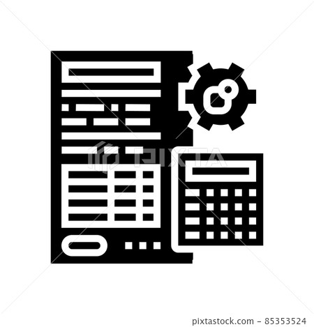 accounting erp finance occupation glyph icon vector illustration 85353524