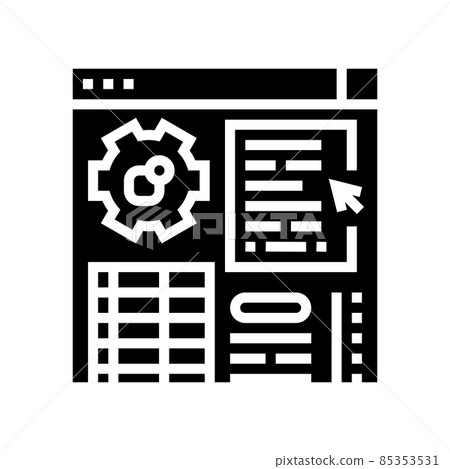 application erp glyph icon vector illustration 85353531