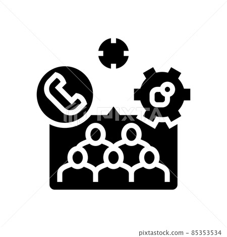 crm target advertisement glyph icon vector illustration 85353534