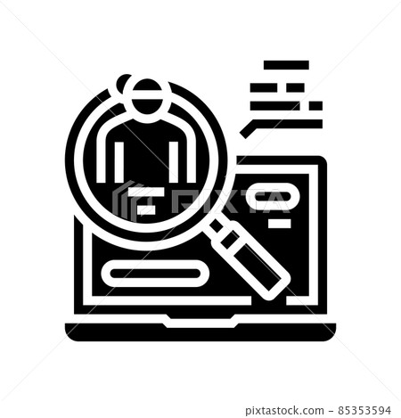 search babysitter in internet glyph icon vector illustration 85353594