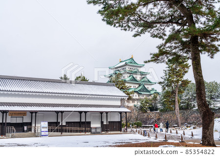 Snow Nagoya Castle <Nagoya City, Aichi Prefecture> Snow Nagoya Castle <Nagoya City, Aichi Prefecture> 85354822