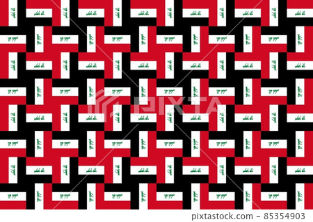 Geometric pattern in the colors of the national flag of Iraq. The colors of Iraq. Geometric pattern in the colors of the national flag of Iraq. The colors of Iraq. 85354903