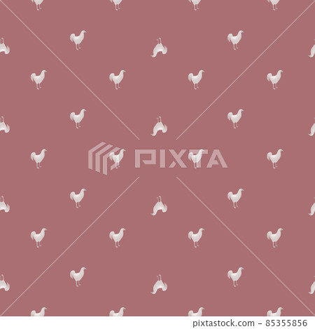 Seamless pattern of rooster. Domestic animals on colorful background. Vector illustration for textile. 85355856