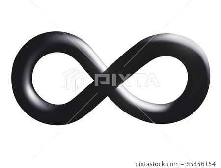 3d black Infinity sign or symbol, 3d rendering 3d black Infinity sign or symbol, 3d rendering 85356154