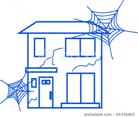 廢棄空置房屋的簡單矢量圖 85356803