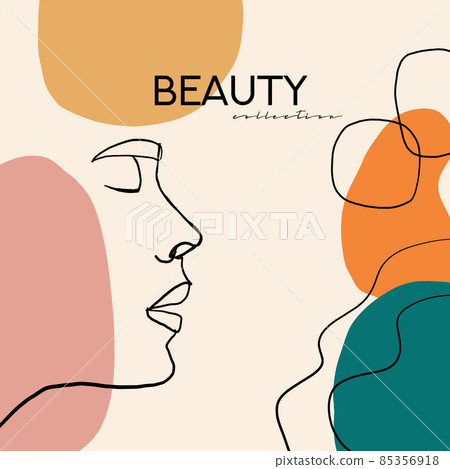 One line face. Minimalist continuous linear sketch woman face. Female portrait black white artwork outline vector hand drawn illustration. Modern art girl head for beauty salon logo One line face. Minimalist continuous linear sketch woman face. Female portrait black white artwork outline vector hand drawn illustration. Modern art girl head for beauty salon logo 85356918