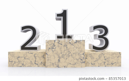 Winners podium isolated on white background Winners podium isolated on white background 85357013