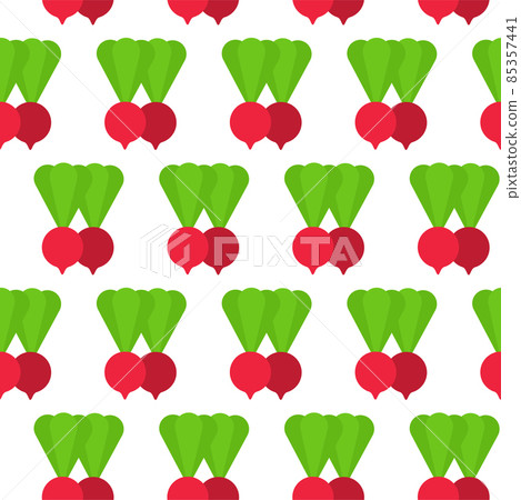 radishes seamless pattern isolated on white background. Vector illustration of vegetables. radishes seamless pattern isolated on white background. Vector illustration of vegetables. 85357441