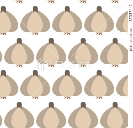 garlic pattern isolated on white background. Vector illustration of vegetables. garlic pattern isolated on white background. Vector illustration of vegetables. 85357442