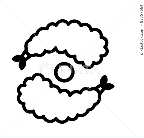 Vector illustration of Japanese food - shrimp tempura. 85357664