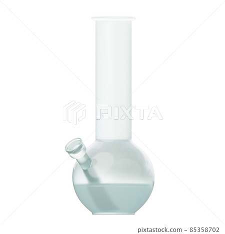 Glass bong. Device for smoking medical cannabis 3d render illustration. Glass bong. Device for smoking medical cannabis 3d render illustration. 85358702