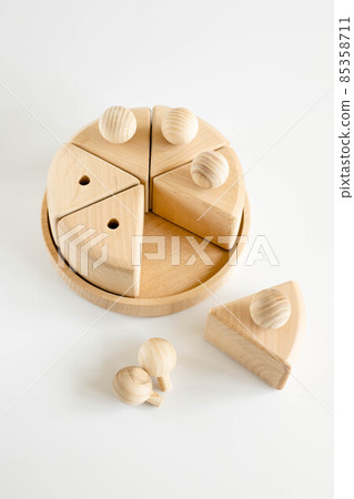 Wooden no plastic toy - cake with blocks for toddlers Wooden no plastic toy - cake with blocks for toddlers 85358711