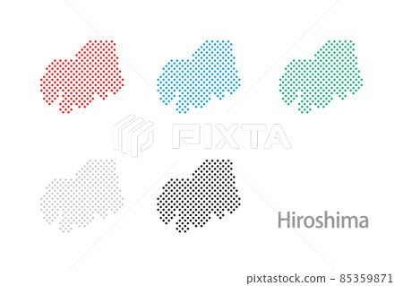 Dot map_Hiroshima prefecture-Maru 04 Dot map_Hiroshima prefecture-Maru 04 85359871