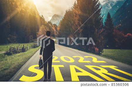 The 2022 New Year journey and future vision concept The 2022 New Year journey and future vision concept 85360306
