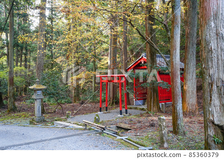 Hieizan Enryakuji Temple, Yokokawa district in late autumn, Inari shrine on the approach Hieizan Enryakuji Temple, Yokokawa district in late autumn, Inari shrine on the approach 85360379