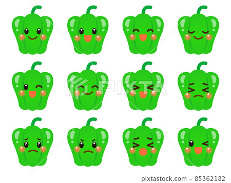 甜椒臉圖標插圖素材設置 5 85362182